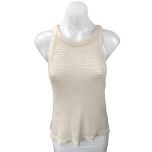 Urban Outfitters Cream Sleeveless Mesh Activewear Fitness Training Tank Top Sz M